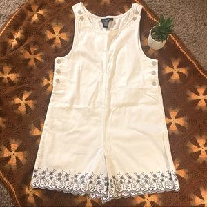 Denim & Co jumper overall shorts